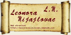 Leonora Mijajlovac vizit kartica
